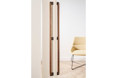 Deurgreep dubbel DUO BIG BA960-480 L1016 hout / aluminium zwart / eik
